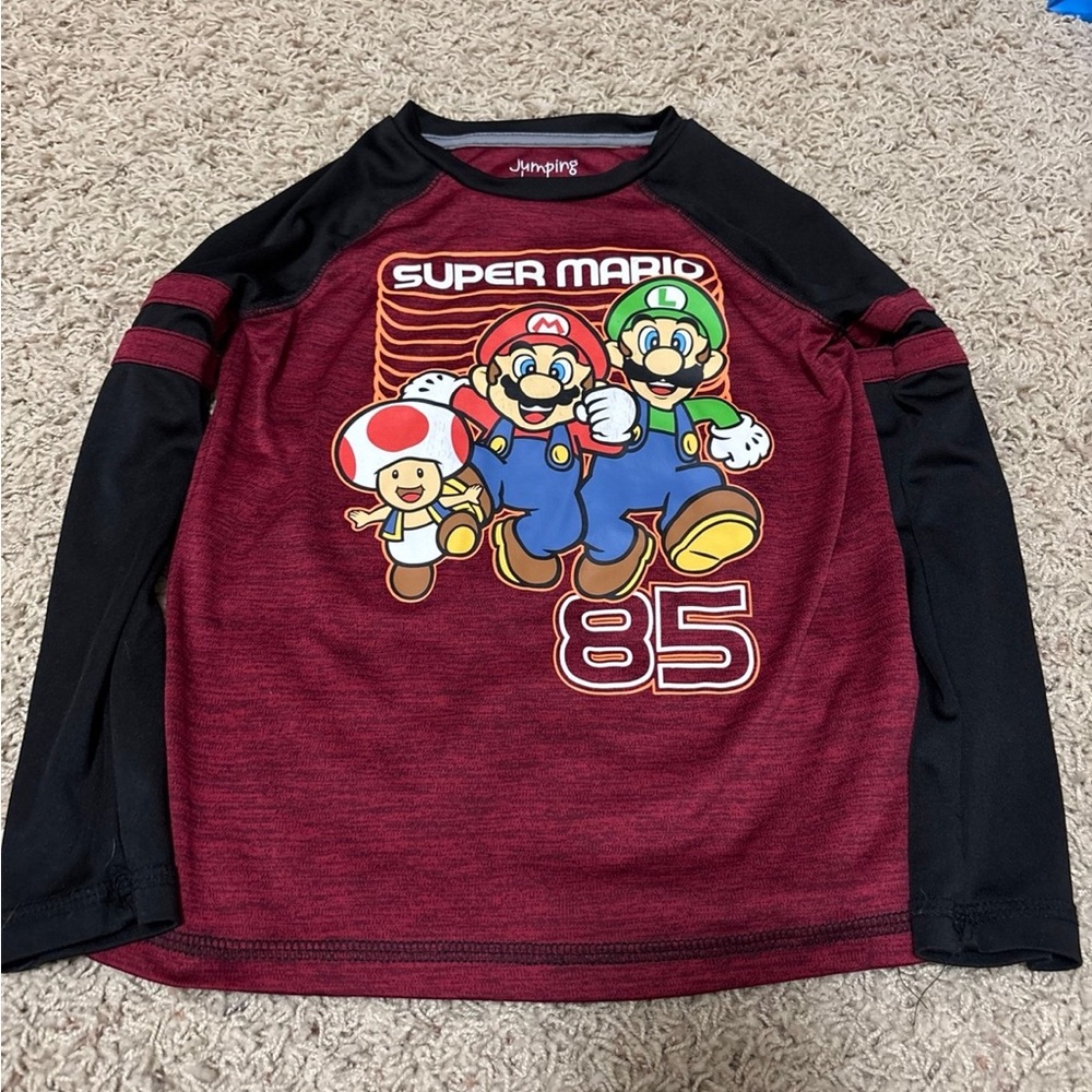 Super Mario Long Sleeve Active Shirt